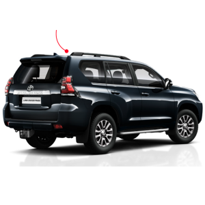 Barras longitudinales en negro Toyota Land cruiser