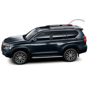 Barras longitudinales en plata Toyota Land cruiser