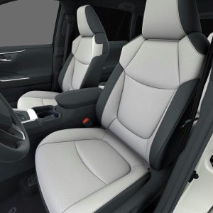 Tapicería de cuero gris y negro Toyota Rav4