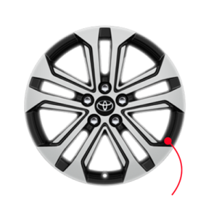 Llanta de aleación 18" negras bitono Toyota Rav4